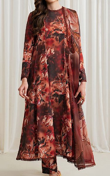 Zarif Multi Silk Suit | Pakistani Embroidered Chiffon Dresses USA- Image 1