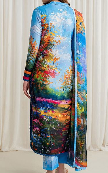 Zarif Multi Silk Suit | Pakistani Embroidered Chiffon Dresses USA- Image 2