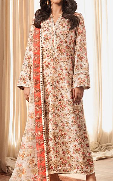 Zarif Ivory Cambric Suit | Pakistani Winter Dresses in USA- Image 1