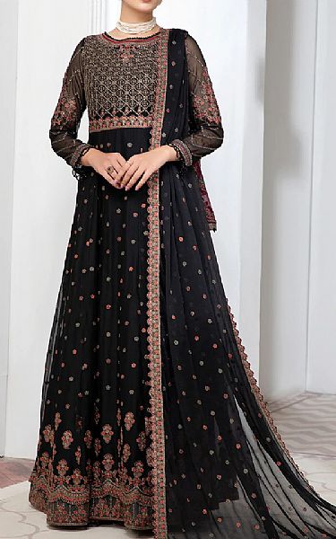 Black Chiffon Suit | Zarif Pakistani Chiffon Dresses