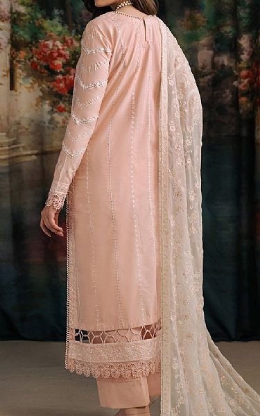Zarif Cavern Pink Raw Silk Suit | Pakistani Embroidered Chiffon Dresses USA- Image 2