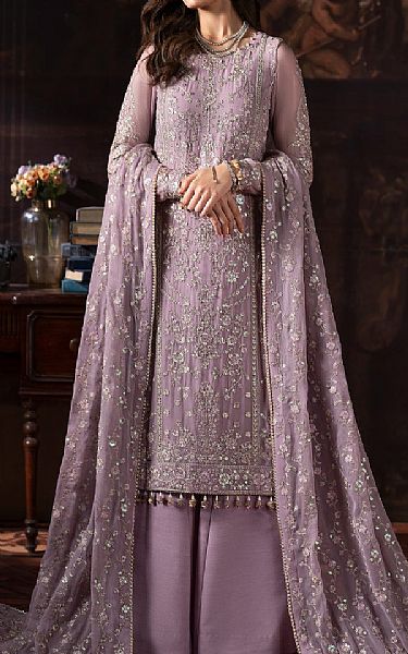 Zarif Lilac Chiffon Suit | Pakistani Embroidered Chiffon Dresses USA- Image 1