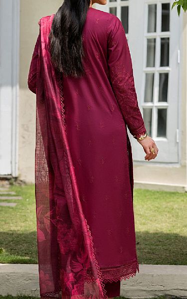 Zarif Wine Lawn Suit | Pakistani Lawn Dress in USA- Image 2