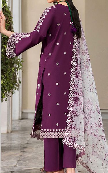 Zarif Purple Lawn Suit | Pakistani Lawn Dress in USA- Image 2