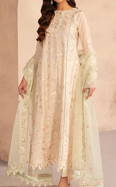 Zarif Off White Lawn Suit | Pakistani Lawn Dress in USA- Image 1
