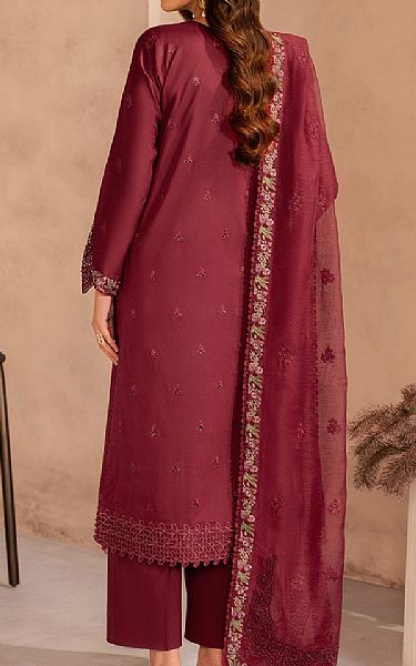 Zarif Wine Lawn Suit | Pakistani Lawn Dress in USA- Image 2
