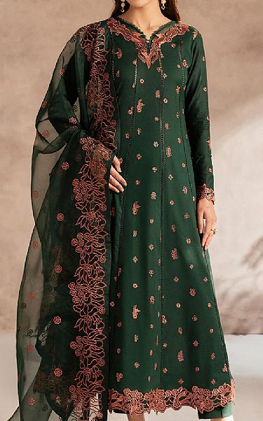 Zarif Green Lawn Suit | Pakistani Lawn Dress in USA- Image 1