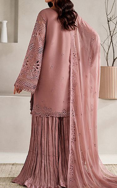 Zarif Tea Pink Chiffon Suit | Pakistani Embroidered Chiffon Dresses USA- Image 2
