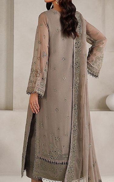 Zarif Grey/Green Chiffon Suit | Pakistani Embroidered Chiffon Dresses USA- Image 2