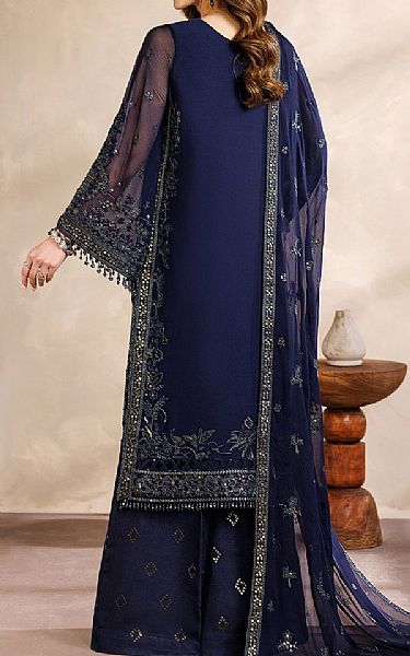 Zarif Navy Blue Chiffon Suit | Pakistani Embroidered Chiffon Dresses USA- Image 2