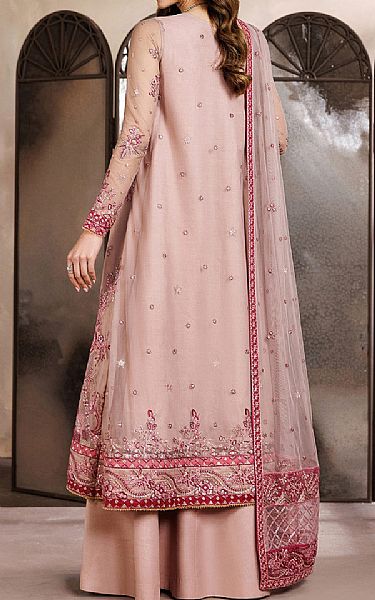 Zarif Oriental Pink Net Suit | Pakistani Embroidered Chiffon Dresses USA- Image 2