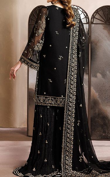 Zarif Black Chiffon Suit | Pakistani Embroidered Chiffon Dresses USA- Image 2