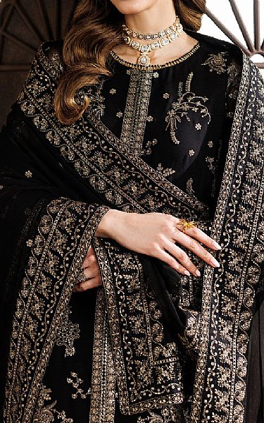 Zarif Black Chiffon Suit | Pakistani Embroidered Chiffon Dresses USA- Image 3