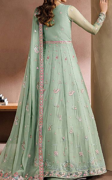 Zarif Sage Green Chiffon Suit | Pakistani Embroidered Chiffon Dresses USA- Image 2