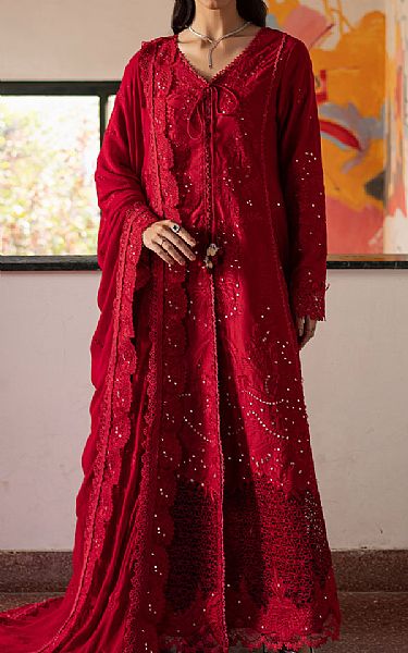 Zarposh Scarlet Lawn Suit | Pakistani Lawn Dress in USA- Image 1