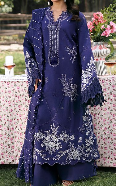 Zarposh Blue Lawn Suit | Pakistani Lawn Dress in USA- Image 1