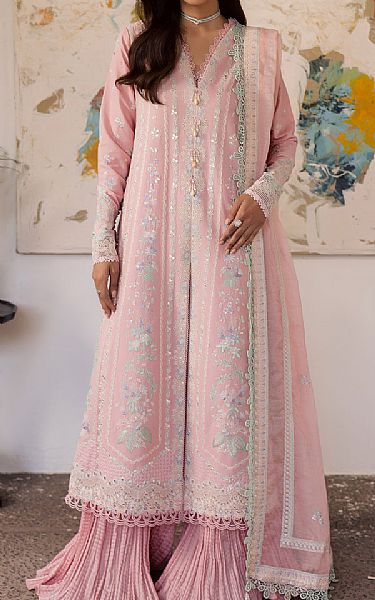 Zarposh Pink Lawn Suit | Pakistani Lawn Dress in USA- Image 1
