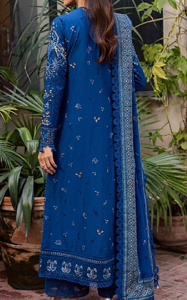 Zarposh Royal Blue Lawn Suit | Pakistani Lawn Dress in USA- Image 2
