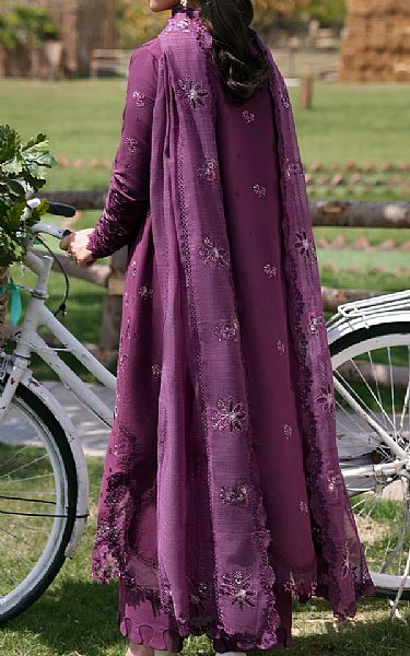 Zarposh Purple Lawn Suit | Pakistani Lawn Dress in USA- Image 2