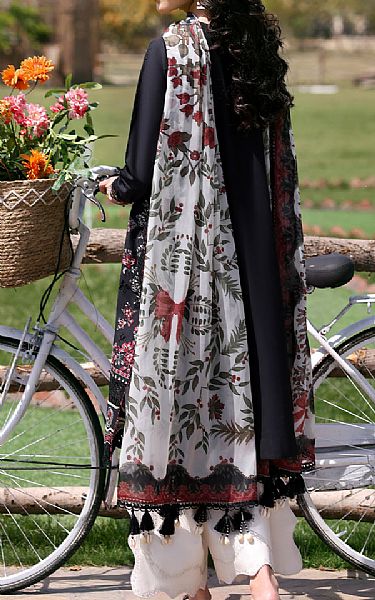 Zarposh Black Lawn Suit | Pakistani Lawn Dress in USA- Image 2