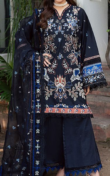 Zarposh Navy Lawn Suit | Pakistani Lawn Dress in USA- Image 1