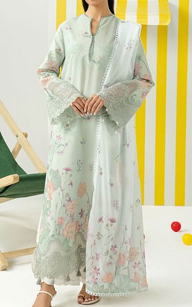 Zarposh Light Green Lawn Suit | Pakistani Lawn Dress in USA- Image 1