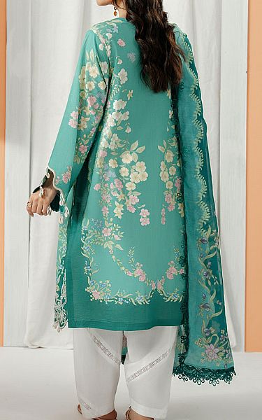 Zarposh Sea Green Lawn Suit | Pakistani Lawn Dress in USA- Image 2
