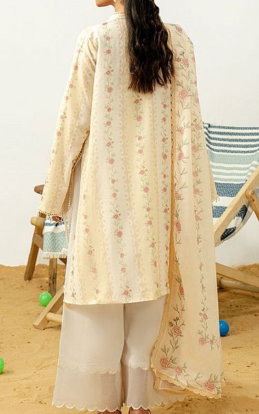 Zarposh Cream Lawn Suit | Pakistani Lawn Dress in USA- Image 2