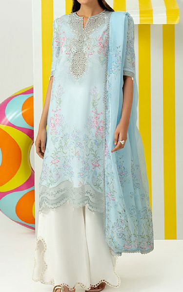 Zarposh Baby Blue Lawn Suit | Pakistani Lawn Dress in USA- Image 1