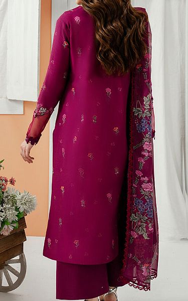 Zarposh Plum Lawn Suit | Pakistani Lawn Dress in USA- Image 2