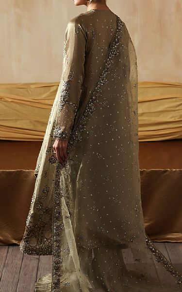 Zarposh Light Green Tissue Suit | Pakistani Embroidered Chiffon Dresses USA- Image 2