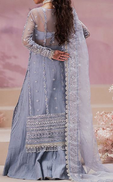 Zarposh Lavender Organza Suit | Pakistani Embroidered Chiffon Dresses USA- Image 2