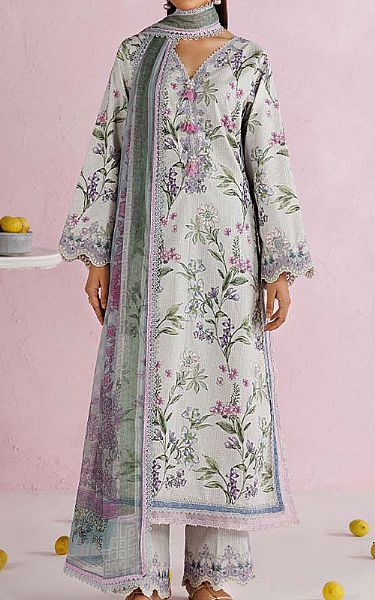 Zarqash Light Grey Lawn Suit | Pakistani Lawn Dress in USA- Image 1