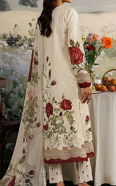 Zarqash Off-white Lawn Suit | Pakistani Lawn Dress in USA- Image 2