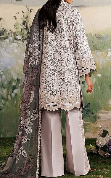 Zarqash Ivory/Grey Lawn Suit | Pakistani Lawn Dress in USA- Image 2