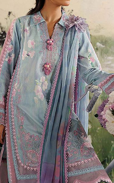 Zarqash Baby Blue Lawn Suit | Pakistani Lawn Dress in USA- Image 2