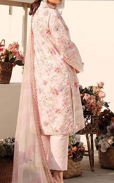 Zarqash Rose Pink Lawn Suit | Pakistani Lawn Suits- Image 2