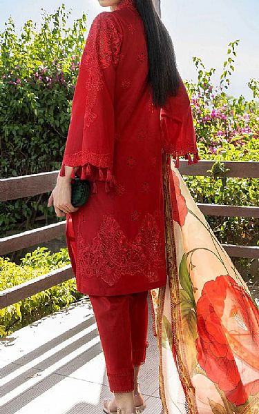 Zebaish Red Lawn Suit | Pakistani Dresses in USA- Image 2