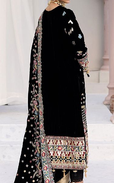 Zebtan Black Velvet Suit | Pakistani Winter Dresses in USA- Image 2