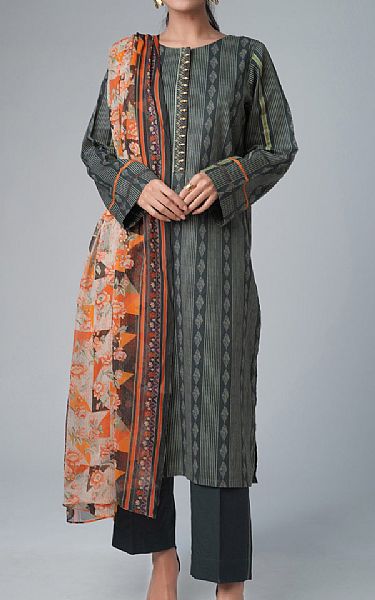 Zeen Charcoal Lawn Suit | Pakistani Lawn Suits- Image 1