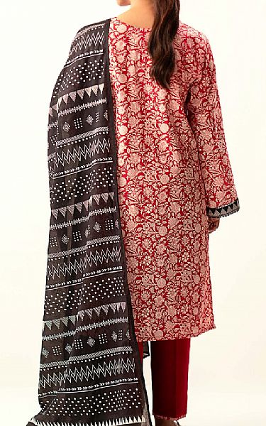 Zeen Red/Off White Lawn Suit | Pakistani Lawn Dress in USA- Image 2