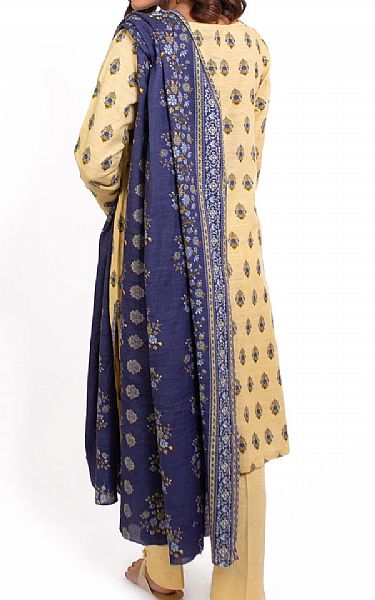 Zeen Light Golden Khaddar Suit | Pakistani Winter Dresses- Image 2