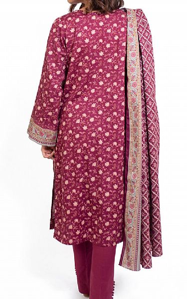Zeen Crimson Cottel Suit | Pakistani Winter Dresses- Image 2