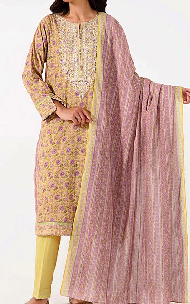 Zeen Yellow/Pink Lawn Suit | Pakistani Dresses in USA- Image 1