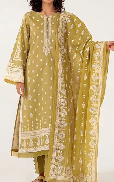 Zeen Grass Yellow Lawn Suit | Pakistani Dresses in USA- Image 1