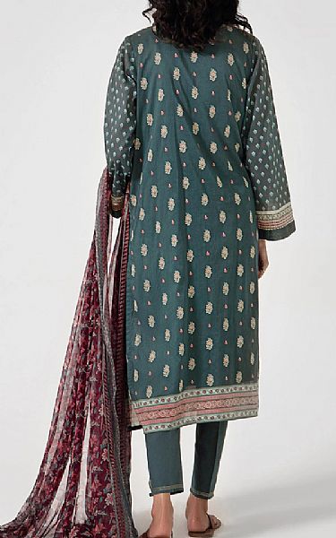 Zeen Teal Lawn Suit | Pakistani Dresses in USA- Image 2