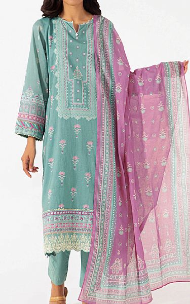 Zeen Turquoise Lawn Suit | Pakistani Dresses in USA- Image 1