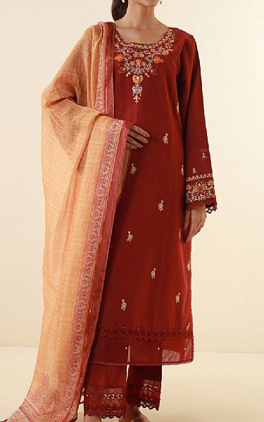 Zeen Falu Red Lawn Suit | Pakistani Lawn Suits- Image 1