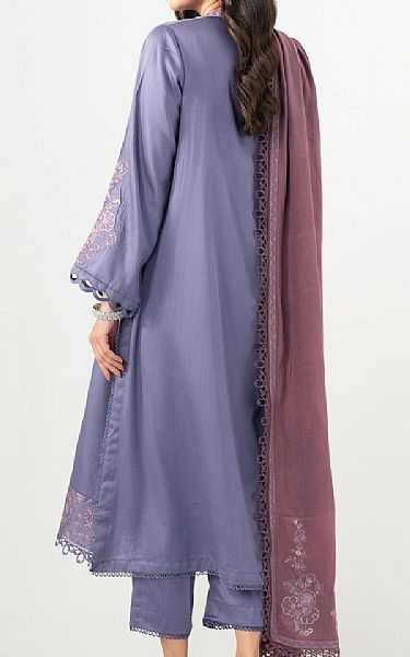 Zeen Lavender Satin Suit | Pakistani Lawn Dress in USA- Image 2