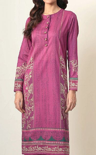 Zeen Raspberry Rose Lawn Suit (2 pcs) | Pakistani Lawn Dress in USA- Image 2